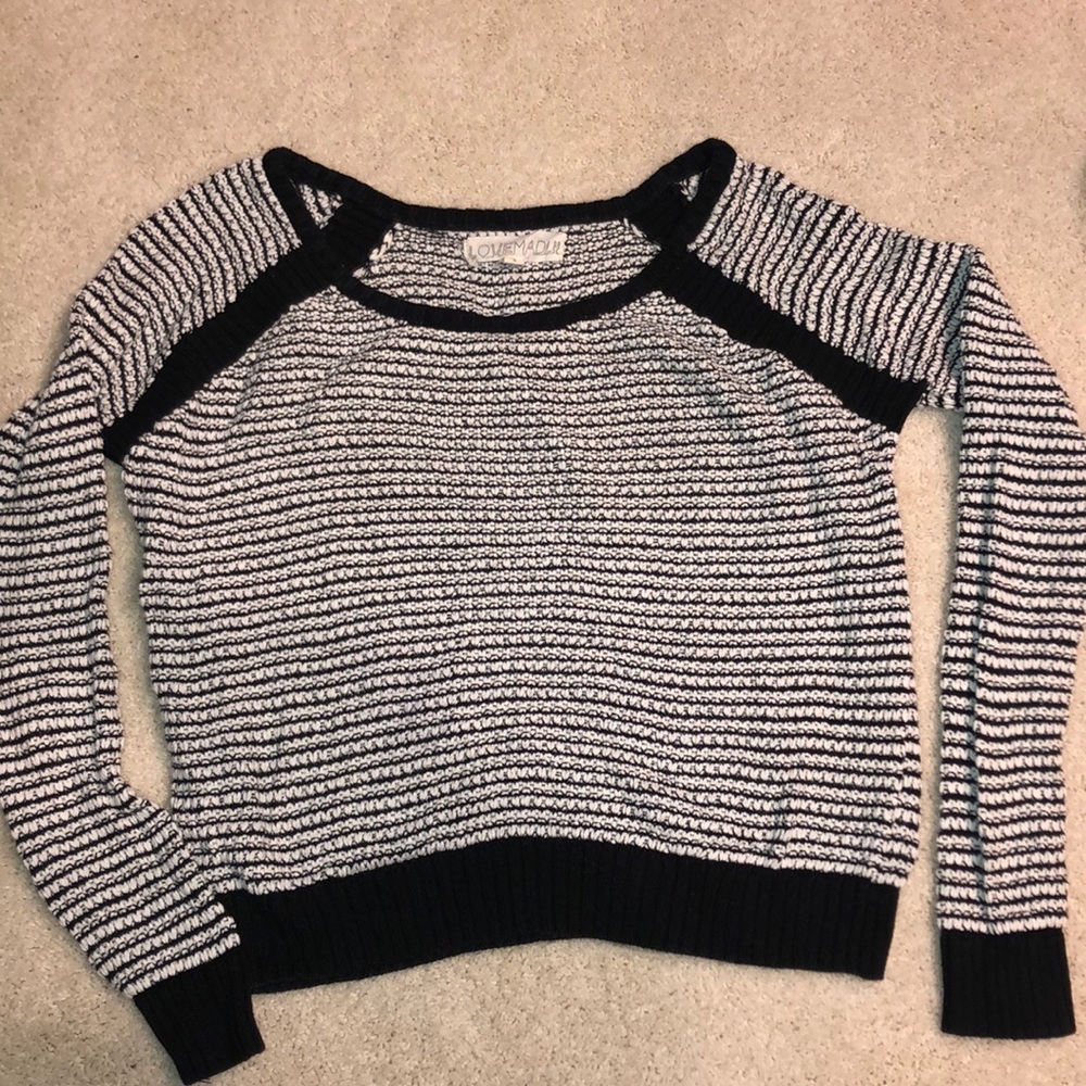 Black and white sweater